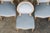 French Louis XVI Style Painted Dining Chairs W/ Light Blue Velvet - Set of 6 For Sale - Image 4 of 12