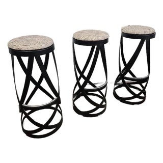 Set of (3) Italian "Cappellini" Ribbon Stools For Sale