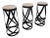 Set of (3) Italian "Cappellini" Ribbon Stools For Sale