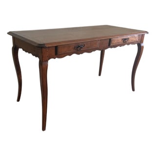Louis XV Style Venetian Walnut Desk/Table With Cabriole Legs For Sale