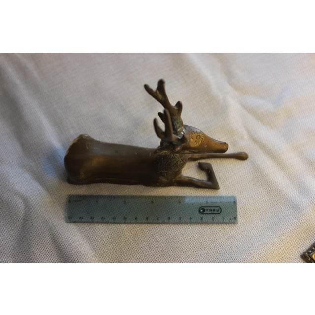 Vintage Mid Century Brass Deer Figurine For Sale In New York - Image 6 of 6