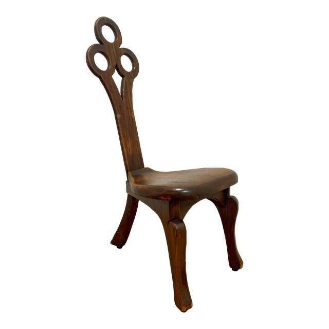 Rustic French Hall Chair | Chairish