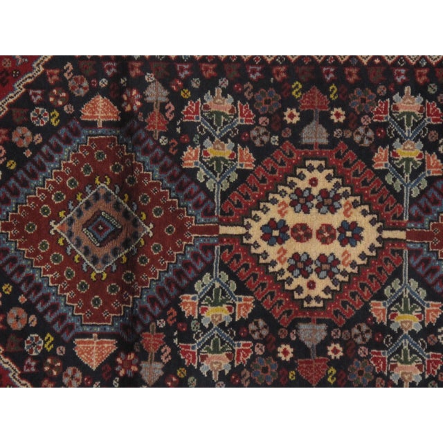 The pile used in Yalameh rugs is very fine, particularly in comparison to other tribal designs, using soft wool based on a...