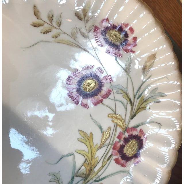 Late 19th Century 19th Century English Hand Painted Compotes - a Pair For Sale - Image 5 of 14