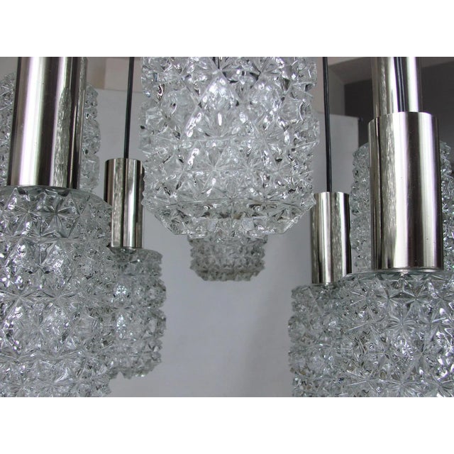 Bauhaus Type 421 Cascade Chandelier from Bankamp Leuchten, Neheum, 1960s For Sale - Image 3 of 12
