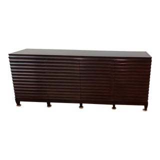 Barbara Barry Fluted Lacquered Mahogany Sideboard by Baker Furniture For Sale