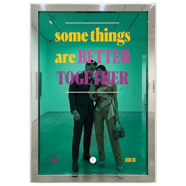Castellano Giuseppe, Reflected Visibility (Green), 2026, Front Laser Engraving on Mirrored Acrylic Glass and Acrylic For Sale - Image 4 of 4