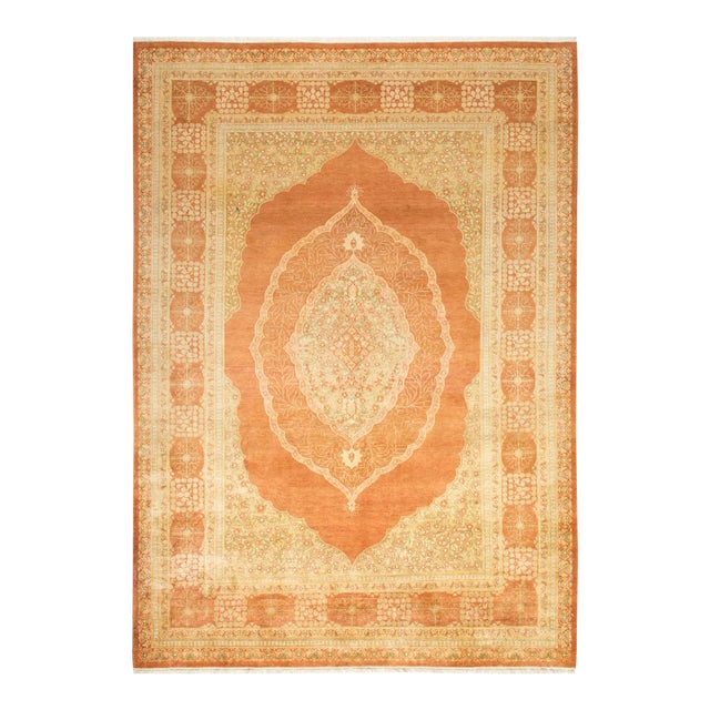 Mogul Collection Hand-Knotted Area Rug - Brown Collection 6' 2" X 8' 9" For Sale