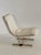Set of Lounge Chair with Fabric Ottoman, 1980s For Sale - Image 4 of 12