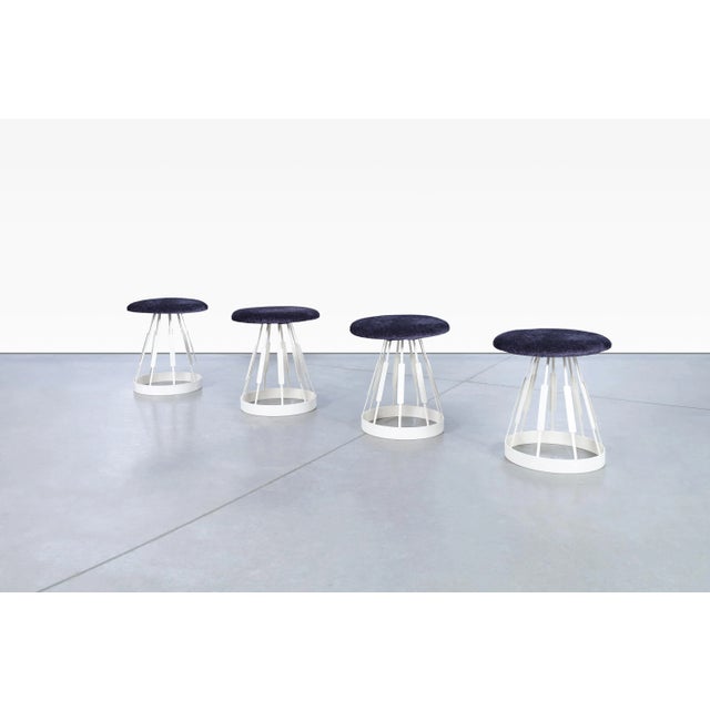 1960s Mid-Century Model F-34 Iron Stools by Arthur Umanoff for Shaver-Howard Inc, 1960s For Sale - Image 5 of 9