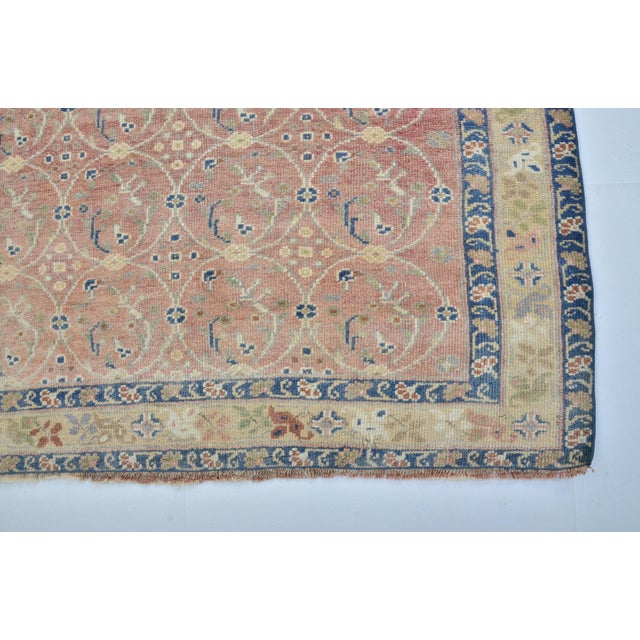 Vintage Handknotted Wool Carpet For Sale - Image 9 of 10