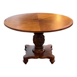 Milling Road Pineapple Pedestal Dining Table For Sale