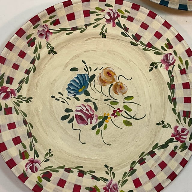 Late 20th Century French Country Decorative Plates Jane Keltner - Set of 3 For Sale - Image 11 of 12