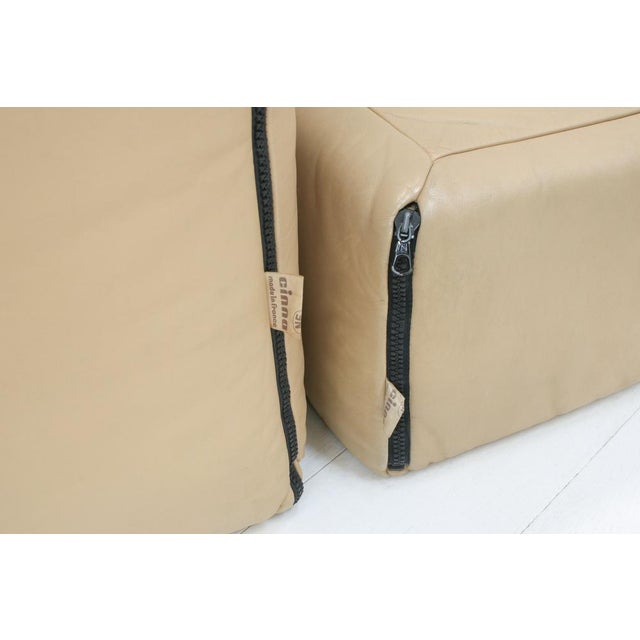 Leather Plumy Sofa & Ottoman by Annie Hieronimus for Cinna, 1980s, Set of 2 For Sale - Image 13 of 14