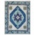 A striking Anatolian medallion area rug, where one bold stepped medallion in deep cobalt, aqua and plum takes over the...