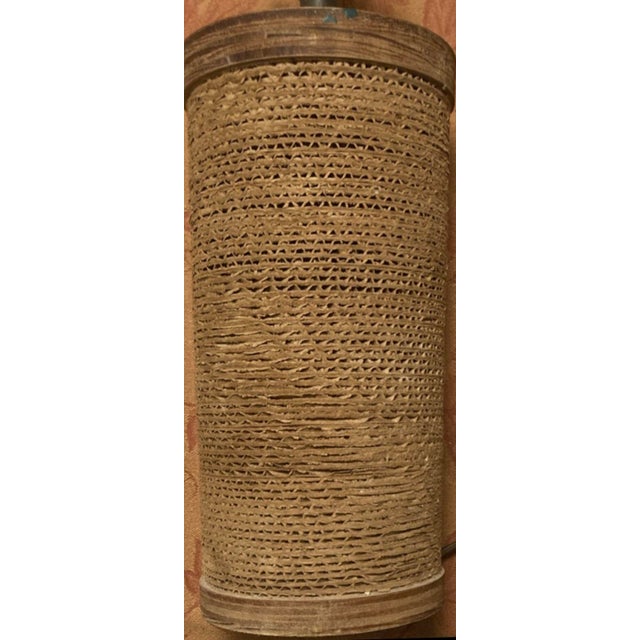 Mid 20th Century Mid Century Modern Gregory Van Pelt Cardboard and Wood Lamp For Sale In New York - Image 6 of 8