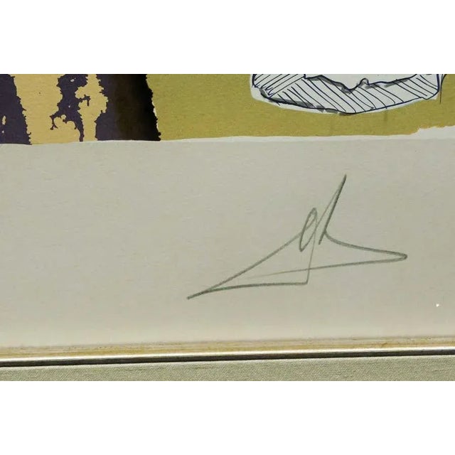 Paper Salvador Dali the Earth Goddess Authentic Pencil Signed Fine Art Framed For Sale - Image 7 of 9