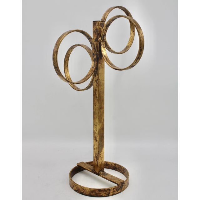 Mid Century Italian Golden Gilt Metal Hand Towel Rack For Sale - Image 10 of 10