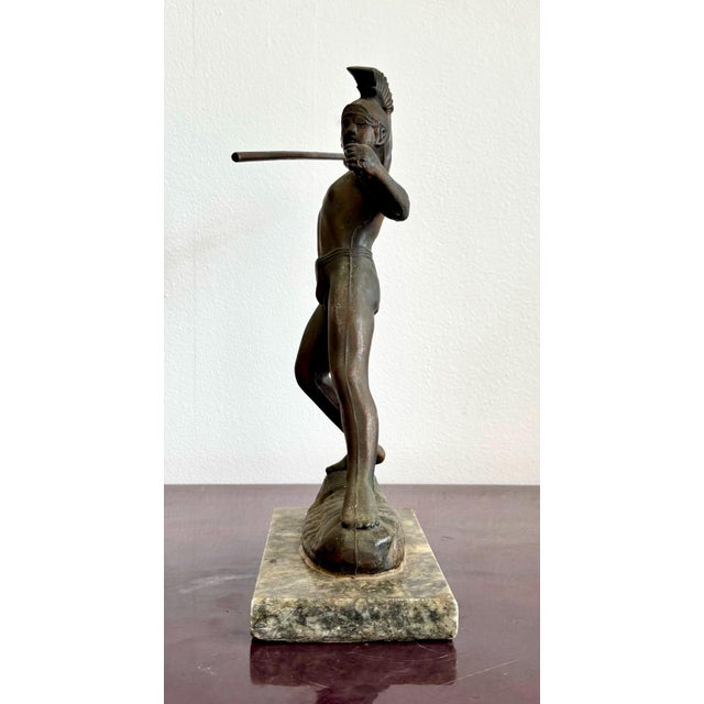 Vintage Grand Tour Bronze Gladiator Statue For Sale - Image 4 of 8