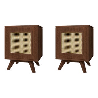 Harrison Bedside Table by Wood Tailors Club, Set of 2 For Sale
