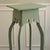Mint Green Flower Stand with Two-Tiered Wooden Column with Curved Legs For Sale - Image 3 of 11