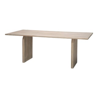 Jamie Young Arc Dining Table in Light Bleach For Sale