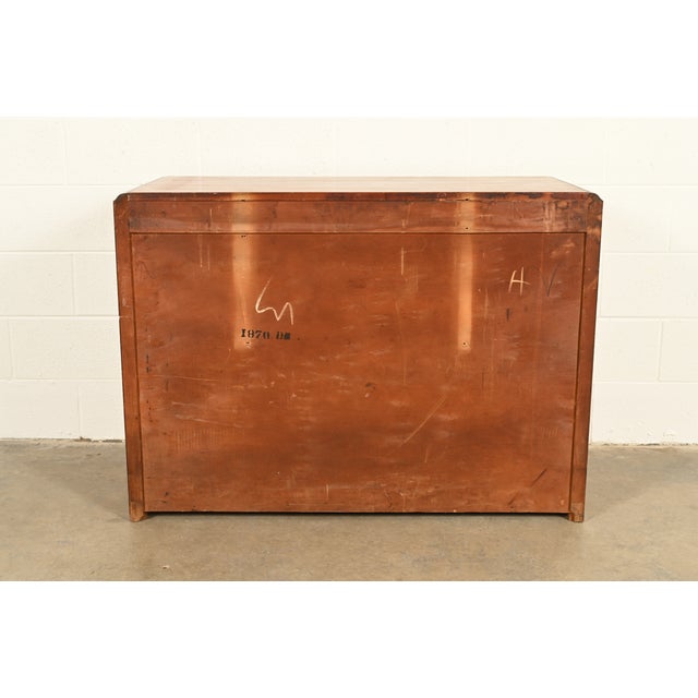 Donald Deskey Style Art Deco Walnut Dresser or Chest of Drawers, Circa 1940s For Sale - Image 15 of 16
