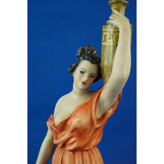 20th Century Neoclassical Porcelain Figurine Roman Water Carrier by Guido Cacciapuoti, Italy,1920s For Sale - Image 15 of 18
