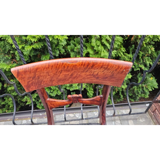 Biedermeier Side Chair in Mahogany For Sale - Image 9 of 11