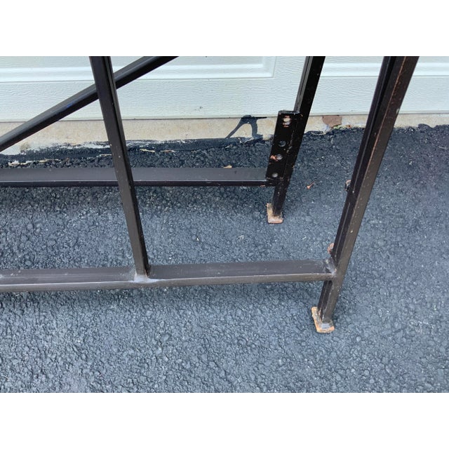 1970s Forged Iron Queen Size Headboard & Footboard For Sale - Image 12 of 13