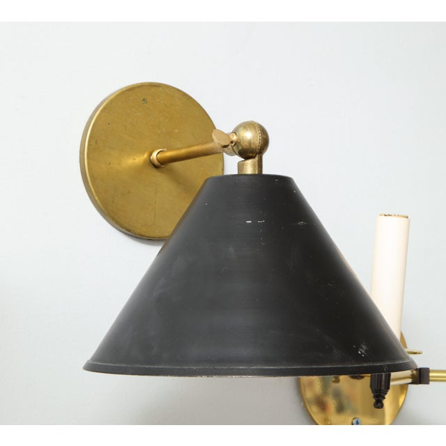Bespoke Brass Sconces Inspired by Midcentury Design - a Pair For Sale In New York - Image 6 of 8