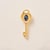2020s 18k Gold Love Key Sapphire Oval and Diamond Pendant For Sale - Image 5 of 5