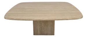 Italian Coffee Table in Travertine, 1980s