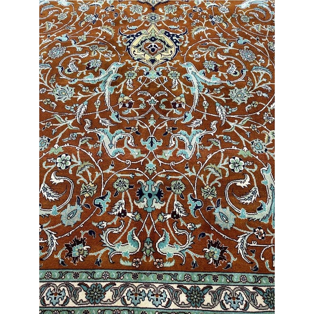 1980s Old Persian Tabriz Masterpiece Rug 9’11” X 13’7″ For Sale - Image 10 of 11