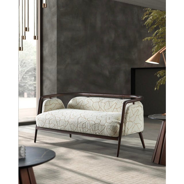 Not Yet Made - Made To Order Essex Blue Leather Sofa by Javier Gomez For Sale - Image 5 of 8