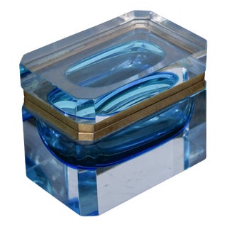 Submerged Murano Glass Box by Alessandro Mandruzzato, 1960s For Sale