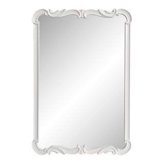 Asbille Glossy White Wall Mirror For Sale