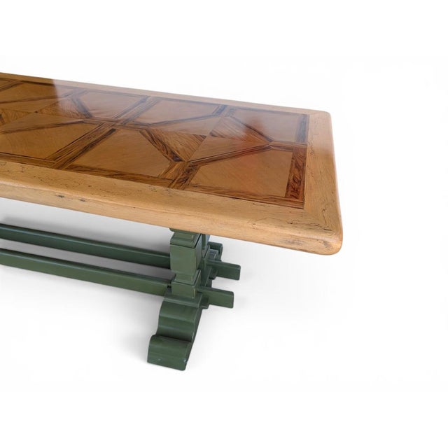Wood Mid-Century Chestnut Table with Walnut Top For Sale - Image 7 of 9