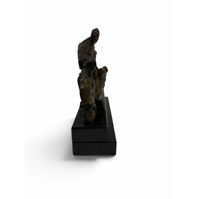 Mid 20th Century Vintage Phyllis Kresnoff Mid-Century Brutalist Figural Bronze Sculpture For Sale - Image 5 of 7