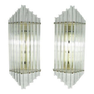 Very Large Mid-Century Lucite Sconces For Sale