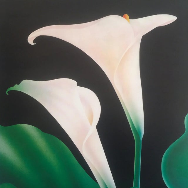 1980s Vintage 1980 Brian Davis Collotype Print "Calla 1" Long Beach Museum Exhibition Poster For Sale - Image 5 of 11