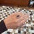 1960s 4.65 Carat Spessartine Garnet Diamond Lattice Wide Band 18k Two Tone Gold Ring, Size 4.5 For Sale - Image 9 of 11