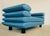 Vintage Postmodern Swedish Turquoise Leather Stacked Sofa, 1980 For Sale - Image 4 of 18