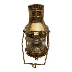 1950s Anchor Brass Nautical Lantern Lamp