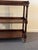 Vintage Payne Street Imports English Etagere Tiered Server, Solid Wood, Brass Casters For Sale - Image 4 of 12