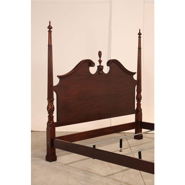 1990s Henkel Harris King Mahogany Poster Bed For Sale - Image 5 of 18