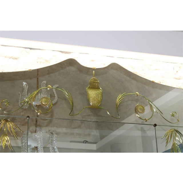 Large Mirror from Cristal Art, Italy, 1950s, in Very Good conditions. Designed 1950 to 1959 This piece has an attribution...