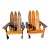 1950s One of a Kind, Dick Pope Jr Cypress Gardens Water Ski Adirondack Chairs Set of 2 For Sale