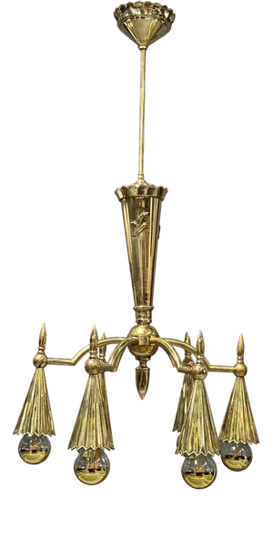 Brass Chandelier attributed to Dagobert Peche, 1915