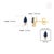 Ink Blue Pear-Cut Blue Sapphire & Diamond Classic Earrings in 14k Solid Yellow Gold- A Pair For Sale - Image 8 of 11
